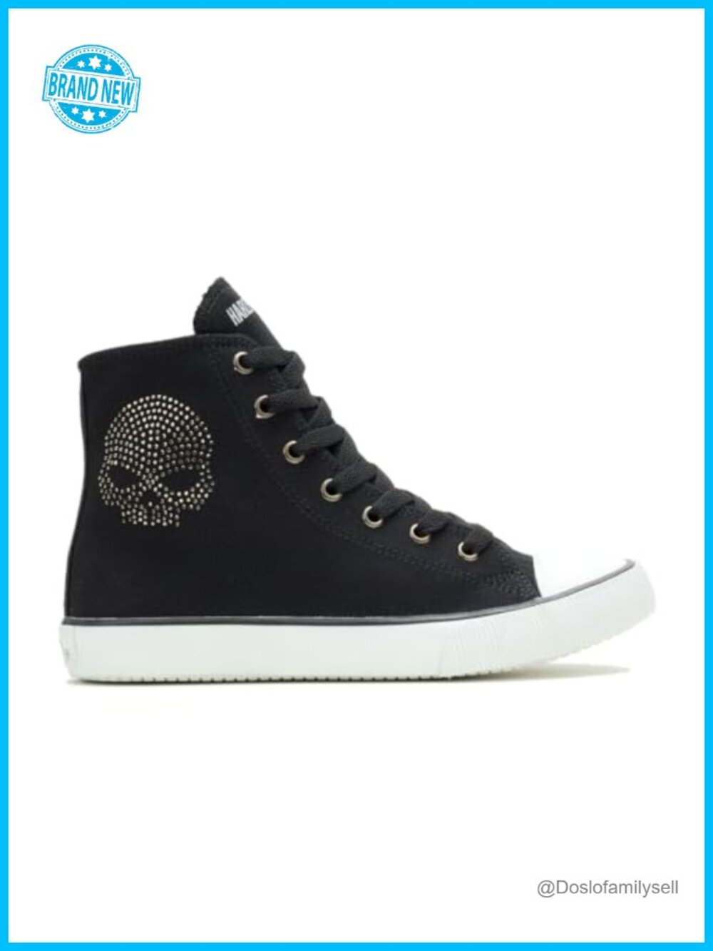 Flora Canvas Chukka Boots with Rhinestone Skull Detailing Casual Ankle Booties